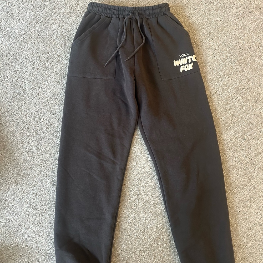 White Fox Boutique Charcoal Track Pants